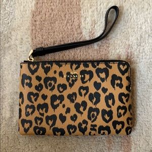 Coach wristlet leopard print